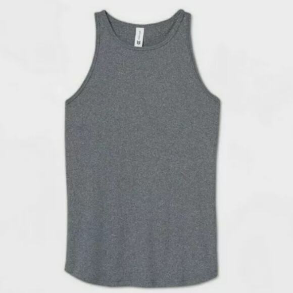 All in Motion Performance charcoal gray Ribbed tank - Picture 1 of 10